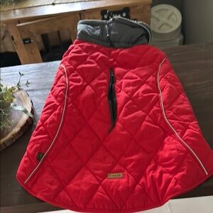 NWOT red Quilted Dog Jacket